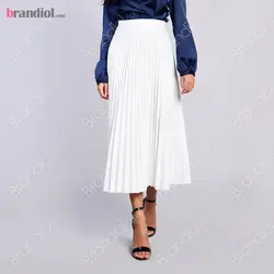 دامن پلیسه دار کوتاه زنانه سفید