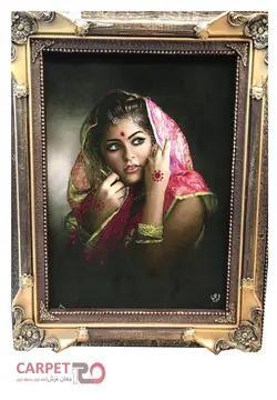 تابلو فرش دستباف عروس هندی (27_49)