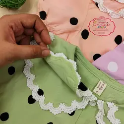 شومیز خالدار یقه گیپور