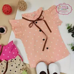 شومیز خالخالی یقه ربانی