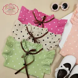 شومیز خالخالی یقه ربانی