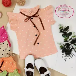 شومیز خالخالی یقه ربانی