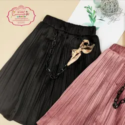 دامن بلند مخمل پلیسه