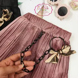 دامن بلند مخمل پلیسه