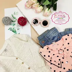 ژاکت بهاره قلاب بافی - پرنسس کوچولو