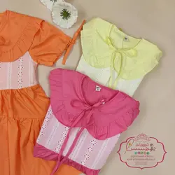 پیراهن خامه دوزی پاستلی