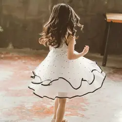 پیراهن تور خالدار پفی - پرنسس کوچولو