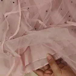 پیراهن تور خالدار پفی - پرنسس کوچولو