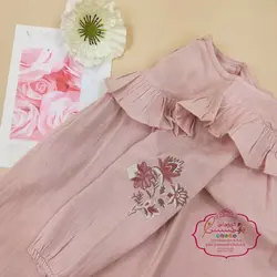 پیراهن چین آستین گلدوزی