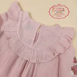 پیراهن چین آستین گلدوزی