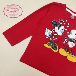 بلوز قرمز میکی موس و مینی موس - پرنسس کوچولو