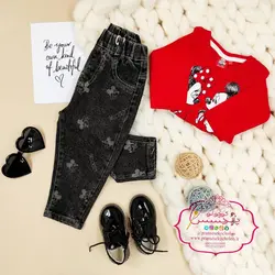 بلوز قرمز میکی موس و مینی موس - پرنسس کوچولو