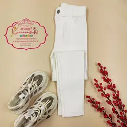 شلوار کتان سفید مدل اسکیمی - پرنسس کوچولو