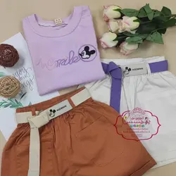 شلوارک دو جیب کمری میکی موس