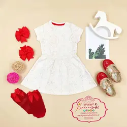 پیراهن سفید طرح خامه دوزی