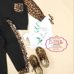 بلوز شلوار مشکی پلنگی - پرنسس کوچولو