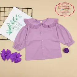 شومیز یاسی یقه گیپور - پرنسس کوچولو