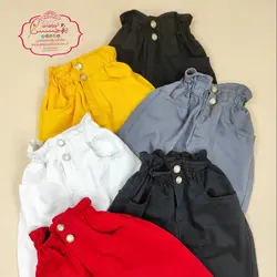 شلوار مام استایل رنگی کمرکش دکمه دار - پرنسس کوچولو