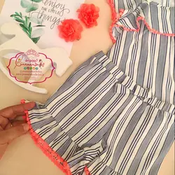 بلوز شورت گیپور پاستلی - پرنسس کوچولو