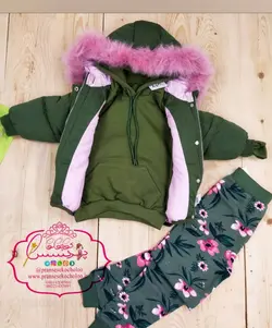 کاپشن دخترانه یشمی.صورتی