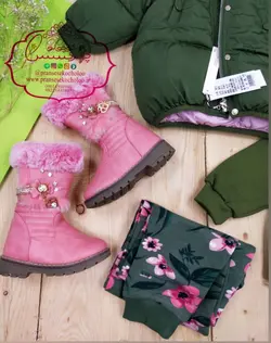 کاپشن دخترانه یشمی.صورتی