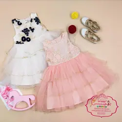 پیراهن دخترانه دانتل مجلسی(دامن سه طبقه) - پرنسس کوچولو