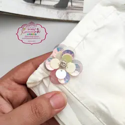 شلوارک کتان دمپا شکوفه