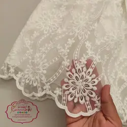 پیراهن گیپور خامه دوزی سفید