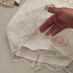 پیراهن گیپور خامه دوزی سفید