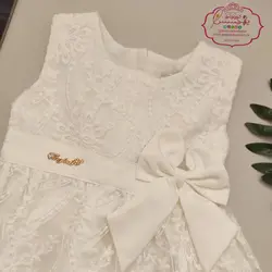 پیراهن گیپور خامه دوزی سفید