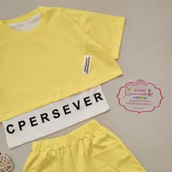 سه تکه کراپ و تاپ و شلوارک