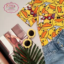 تیشرت کراپ زرد جوجه