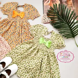 پیراهن پر شکوفه کش دوزی