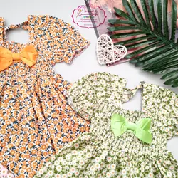 پیراهن پر شکوفه کش دوزی