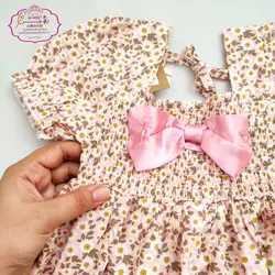 پیراهن پر شکوفه کش دوزی