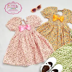 پیراهن پر شکوفه کش دوزی