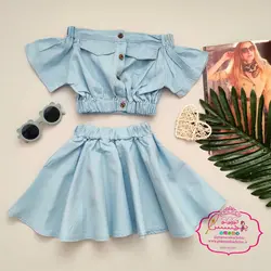 کراپ دامن کلوش جین