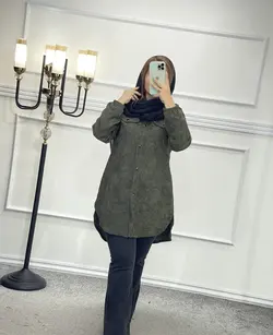 مانتو مخمل کبریتی کد 1401