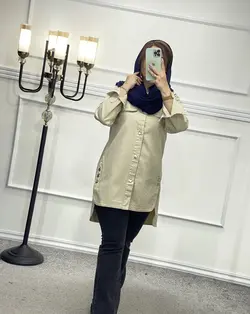 مانتو شومیزی بغل دکمه کد 1404