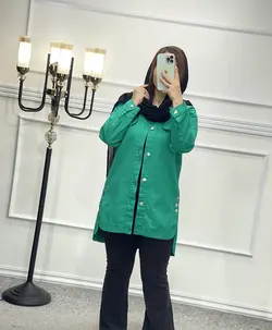 مانتو شومیزی بغل دکمه کد 1404