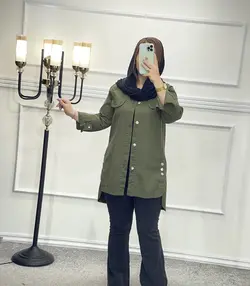 مانتو شومیزی بغل دکمه کد 1404