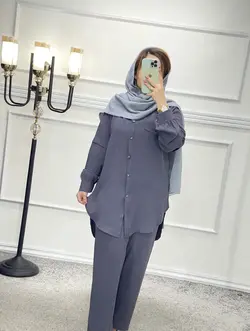 ست مانتو شلوار ابروبادی کد 1474