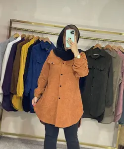 مانتو مخمل کبریتی کد 1348