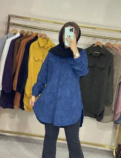 مانتو مخمل کبریتی کد 1348