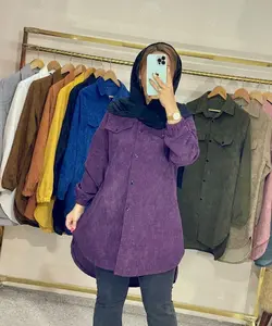 مانتو مخمل کبریتی کد 1348