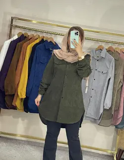 مانتو مخمل کبریتی کد 1348