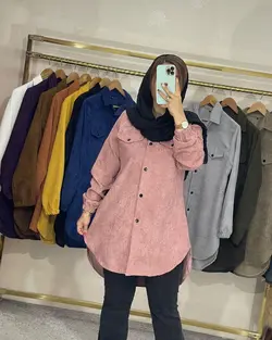 مانتو مخمل کبریتی کد 1348