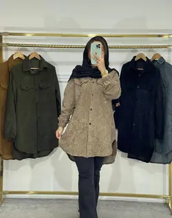 مانتو مخمل کبریتی کد 1348