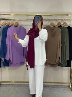 ست مانتو شلوار جلو بسته ابرو بادی کد 1269