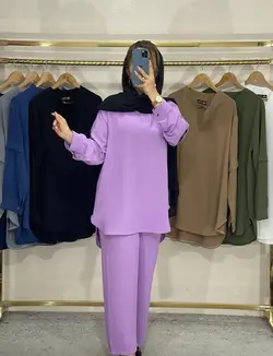 ست مانتو شلوار جلو بسته ابرو بادی کد 1269